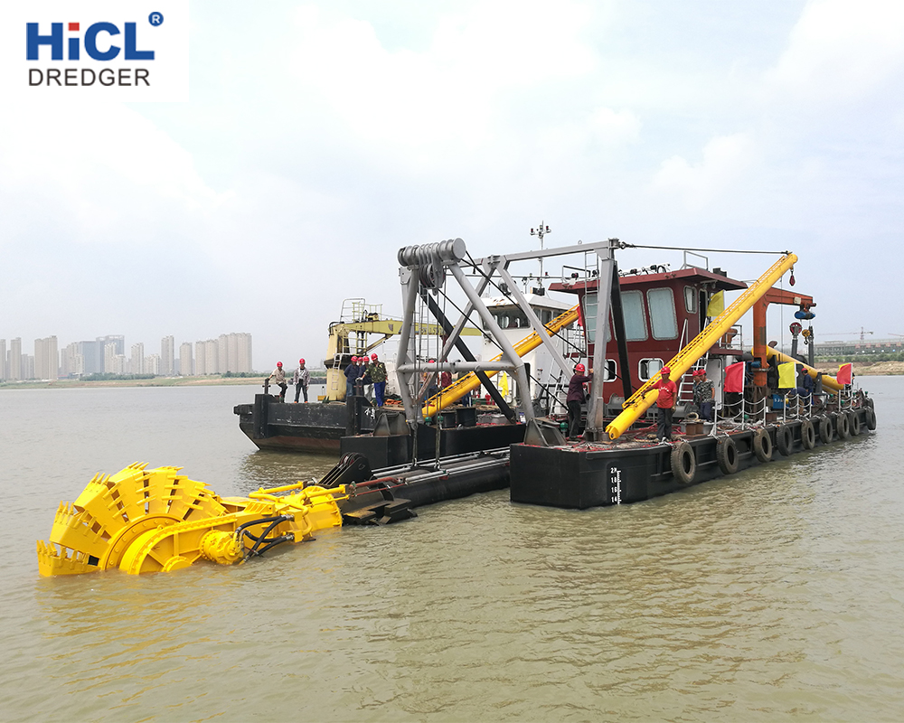 HWB300 12inch 1500m3/h Hydraulic Wheel Bucket Dredger 