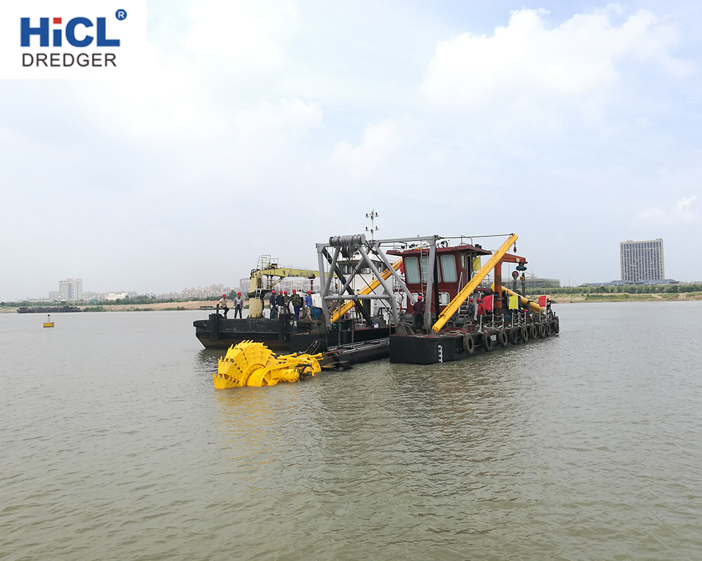 HWB350 14inch 2000m3/h Hydraulic Wheel Bucket Dredger 